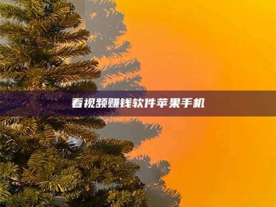 三亚看视频赚钱软件苹果手机